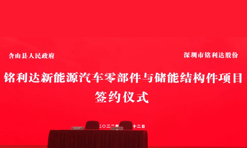 銘利達新能源汽車零部件與儲能結(jié)構(gòu)件項目簽約儀式